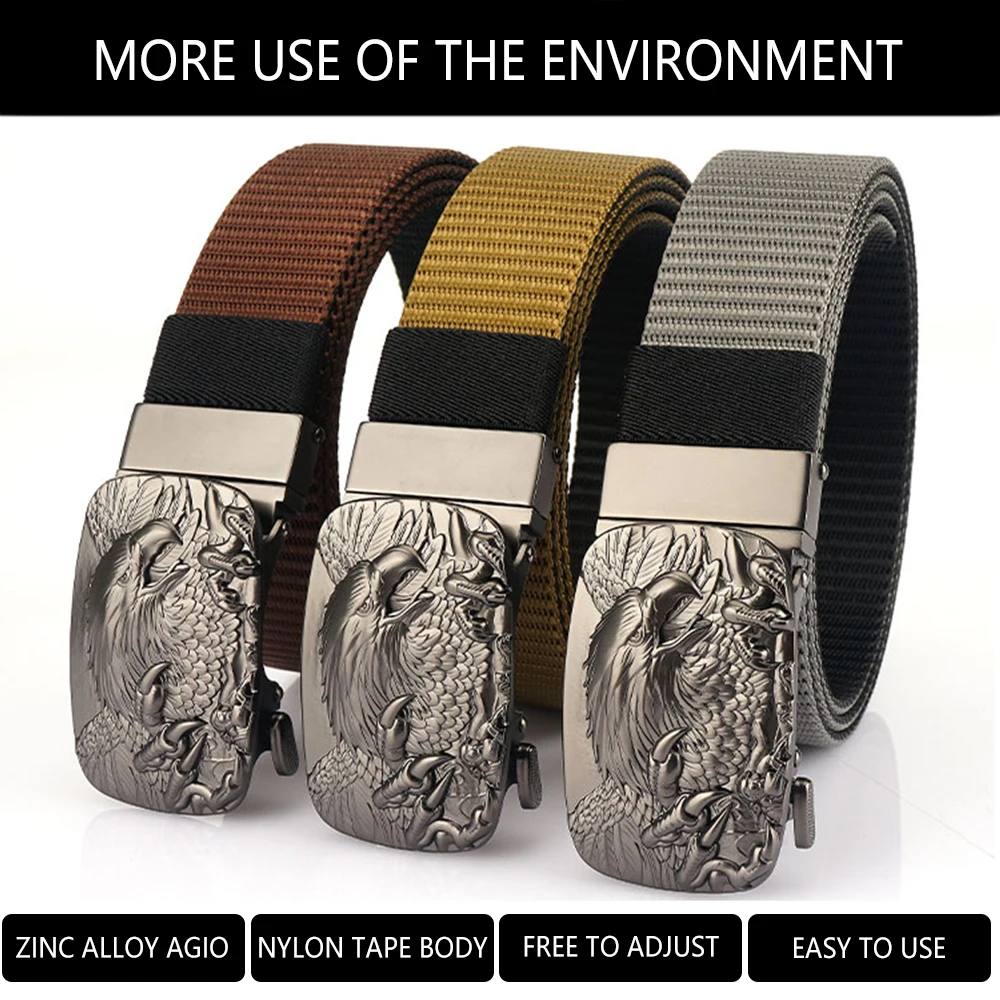 TUSHI Tactical Heavy Duty Nylon Outdoor Belt with Metal Buckle