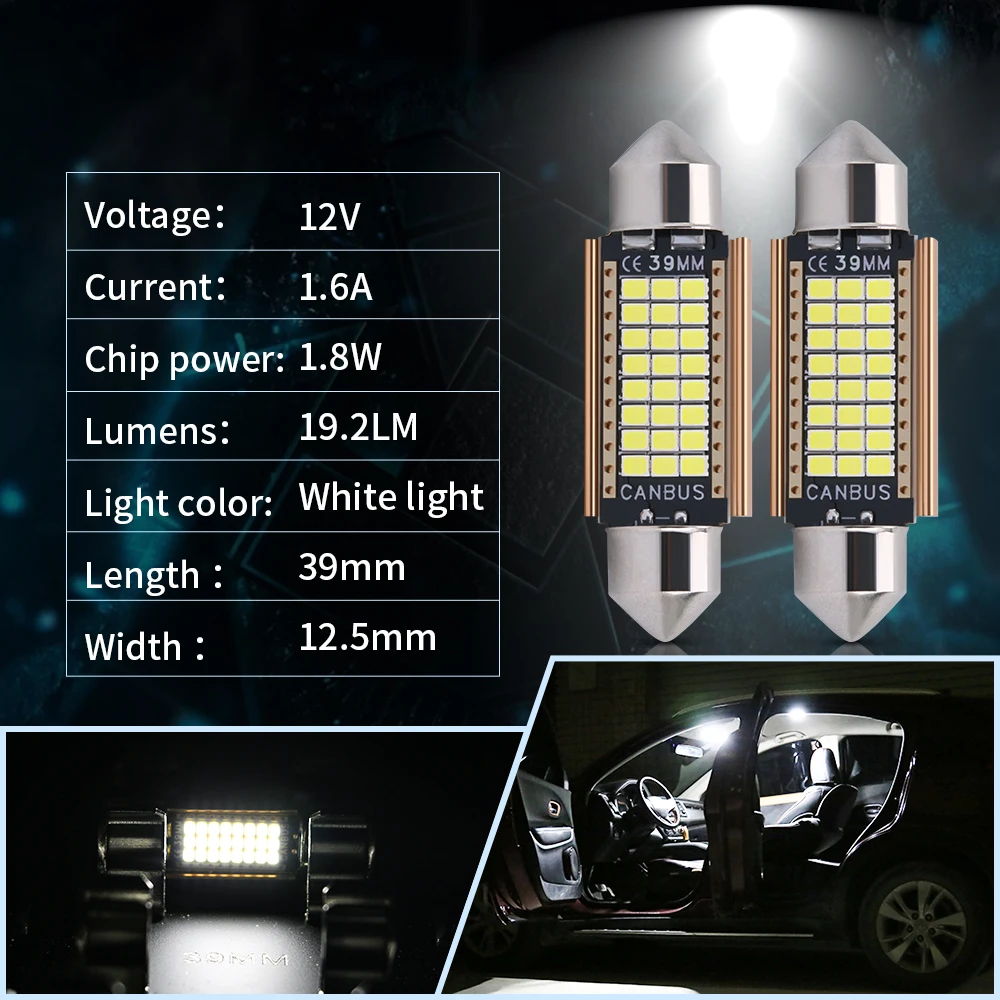 1pc LED Bulb C5W C10W White Interior Car Reading Light Headlight