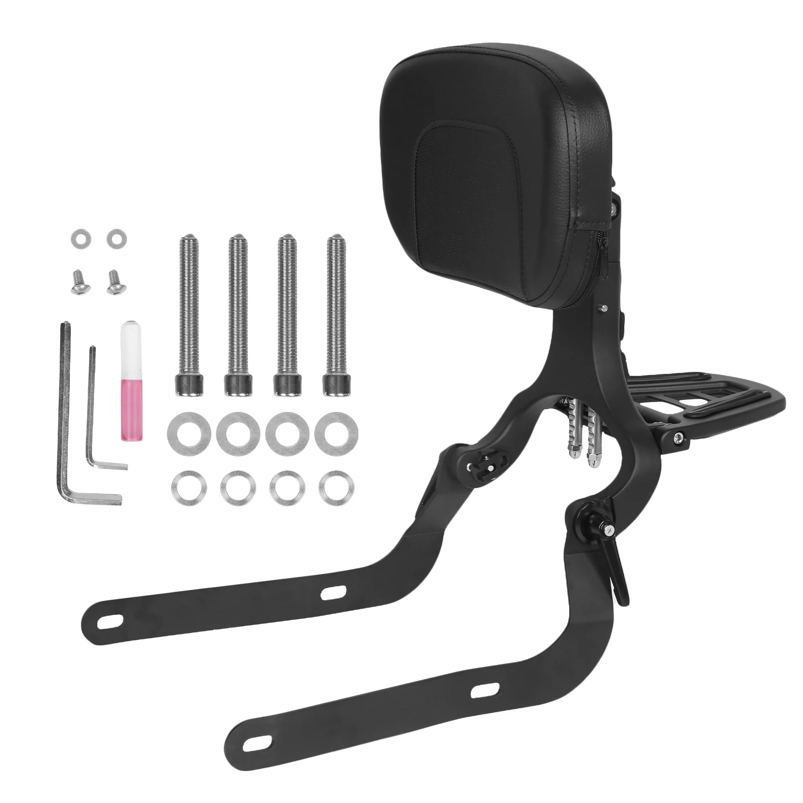 NEW Motorcycle Passenger Backrest Pad Adjustable Rider Backrest Rotatable Multi-Purpose for Harley Street750/500 XG750/500 14-22