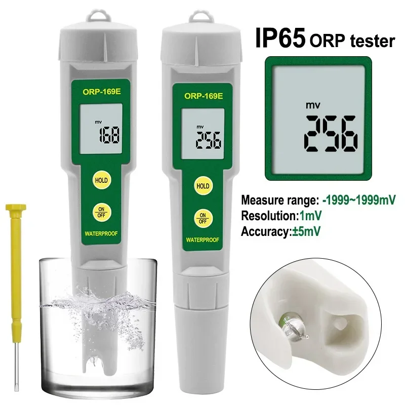 

Portable Waterproof ORP Meter Pen Water Quality Tester Solution Oxidation Reduction Negative Potential Test Tool