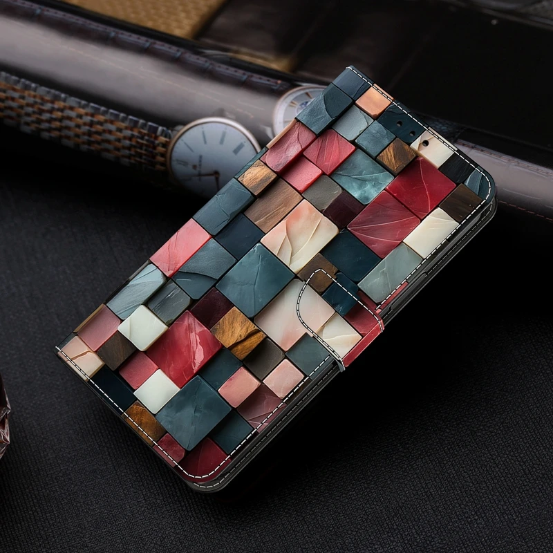 Chic Painted Leather Wallet Flip Phone Case