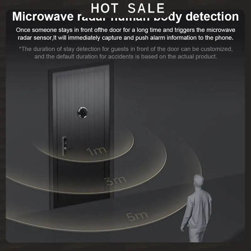 Tuya Wifi, 원격 스마트 비주얼 인터페이스 및 충전식 5000Mah 배터리를 갖춘 24시간 배송 4.3인치 HD 비디오 초인종