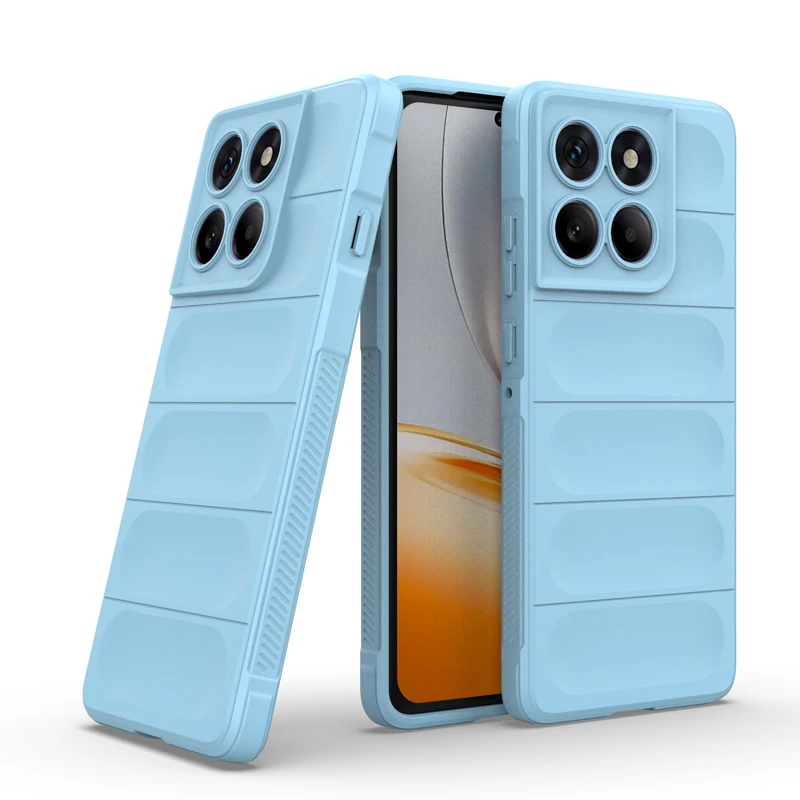 Enhanced Anti-Drop Airbag TPU Fiber Flocking Phone Case - Skin-Friendly and Soft
