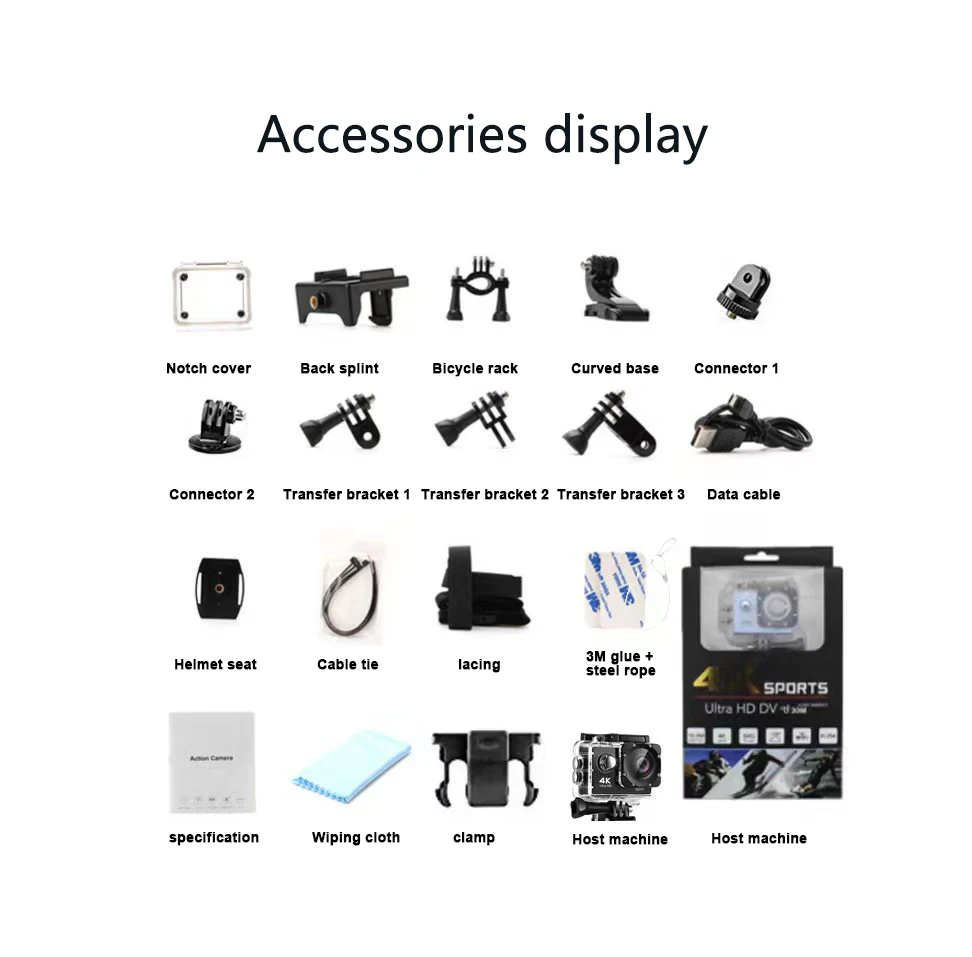 Mini WiFi Sports Camera HD1080P ultra HD waterproof recorder can record wide Angle underwater outdoor sports camera CAM