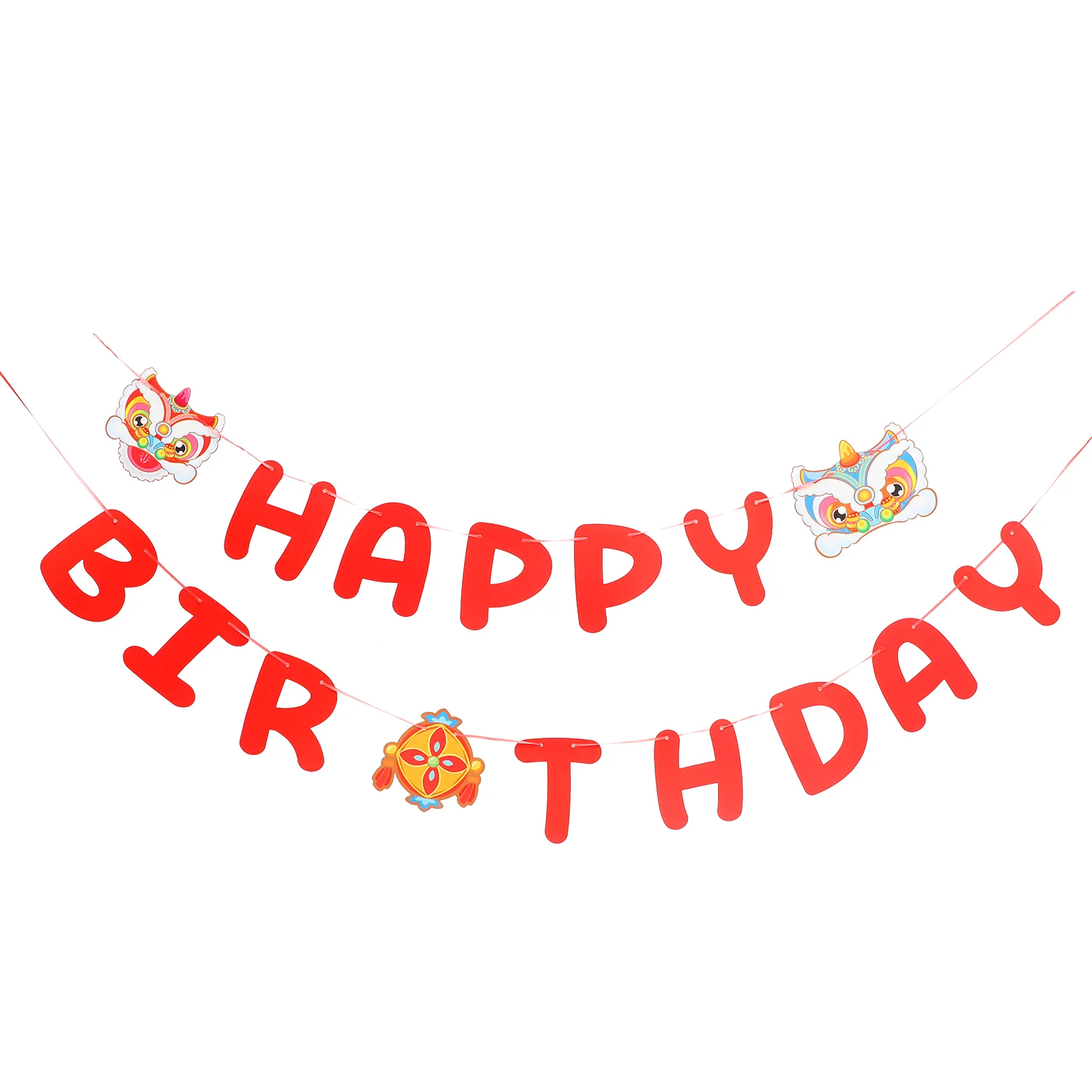 

Birthday Flag Baby One-year Party Decoration Venue Layout Letter (red Lion Flag)