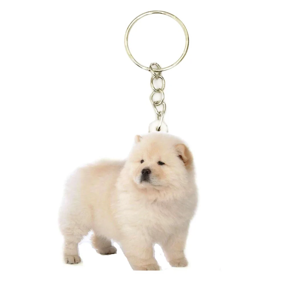 Custom made poodle and chow chow dog keychain ••• ♡ 100% handcut