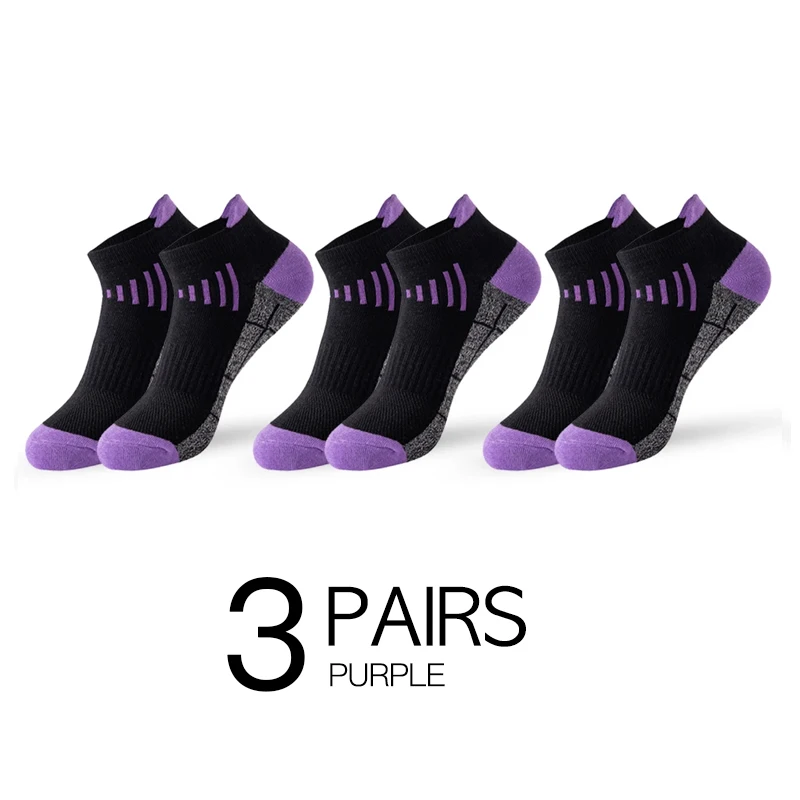 Organic Cotton Breathable Sports Ankle Socks - 3 Pairs