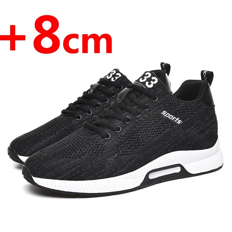 Men Increase Insole 6CM Sports Casual Height Shoes 48 Men Sneakers Elevator Shoes Hidden Heels Breathable Heightening Shoes, view 4