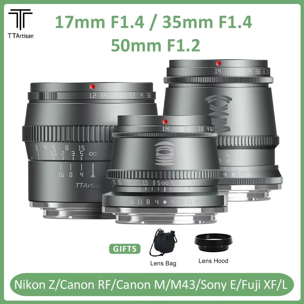 【2本セット】 TTArtisan 35mm&17mm f1.4 C TTArtisan 17mm f/1.4 for Nikon Z Mount APSC Black