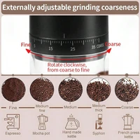 New Portable USB Electric Coffee Bean Grinder 38 Gears External Adjustable 1500mAh Rechargeable Household Mini Coffee Machine 2