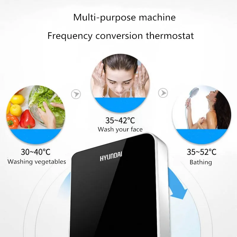 Instant Electric Water Heater for Home  Boiler Hot Flowing Tankless Instantaneous Three Second Speed Heat Take Shower Bathroom_voghion.com