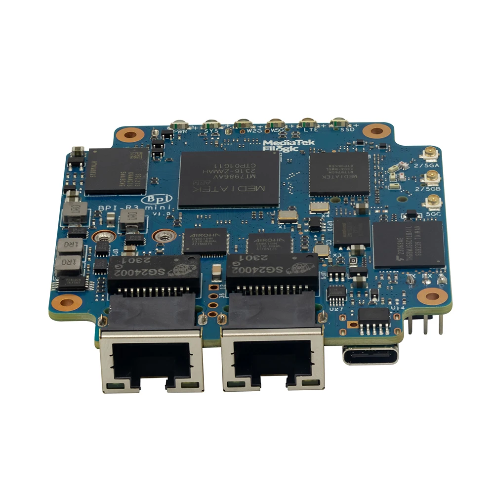 Banana Pi BPI-R3 Mini Router Board Wi-Fi6 2.4G/5G MT7976C 2G RAM 8G eMMC 2x 2.5G
