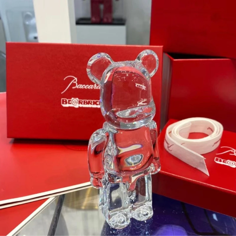 

Be@rbrick baccar crystal bear bearbrick 200% 14.3cm transparent color black building block bear trend doll decoration gift