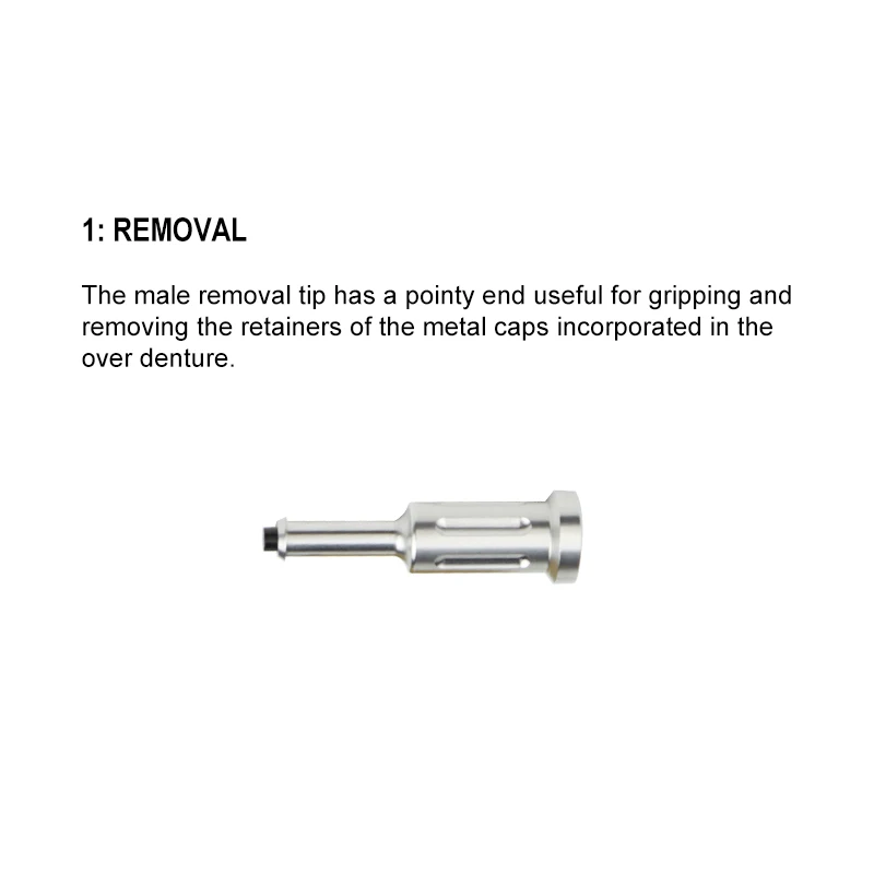 Dental Universal Implant Retention Caps Tool Kit – Insertion, Extraction, Core Removal – 3-in-1