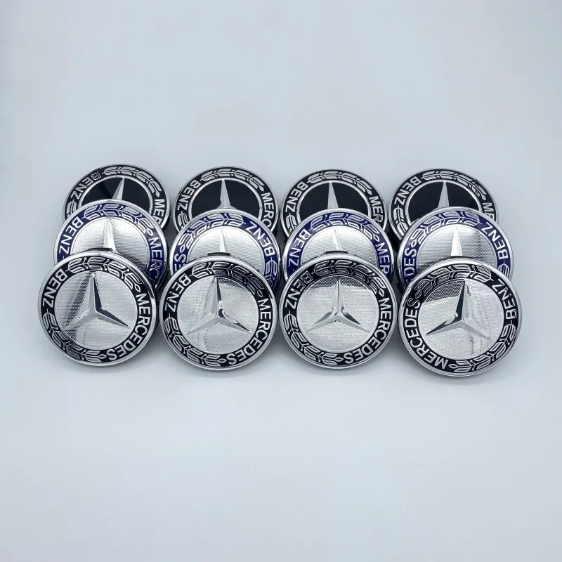 자동차 휠 센터 허브 캡 커버, 메르세데스 벤츠 GW205 W204 W212 B/C/E/S 클래스 A 클래스 C200L GLC GLK CLA 액세서리, 75mm, 4 개