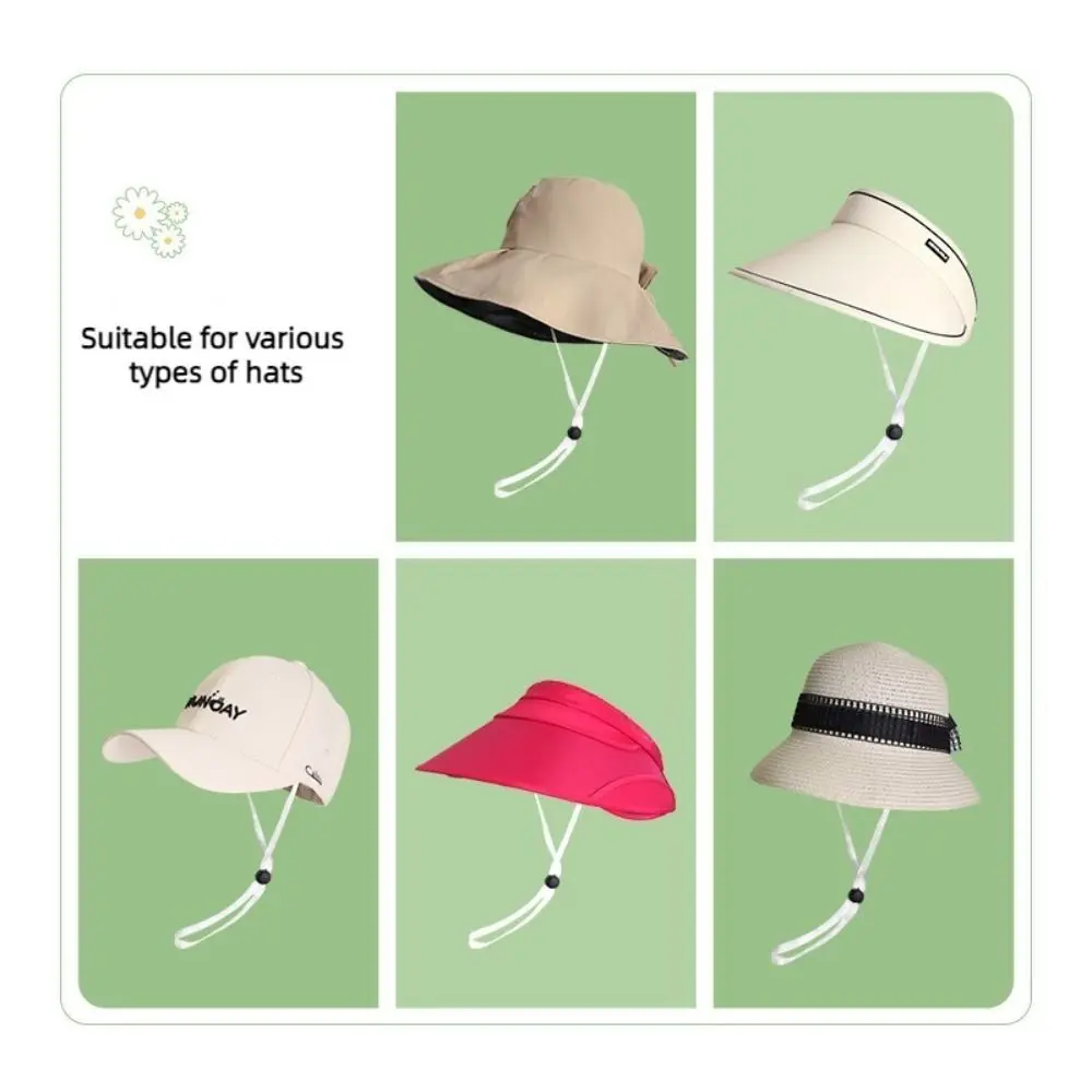 New Fashion Windproof Hat Strap Women Men Anti-drop Hat Chin Cord Straps Removable Adjustable Windproof Rope Retainer