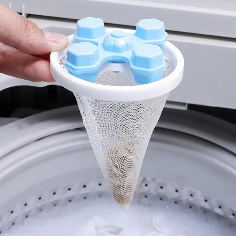 3PCS Laundry Balls Pet Hair Remover Washing Machine Catch Lint Filter Mesh Bag Hair Catcher 360 Degree Removes Lint