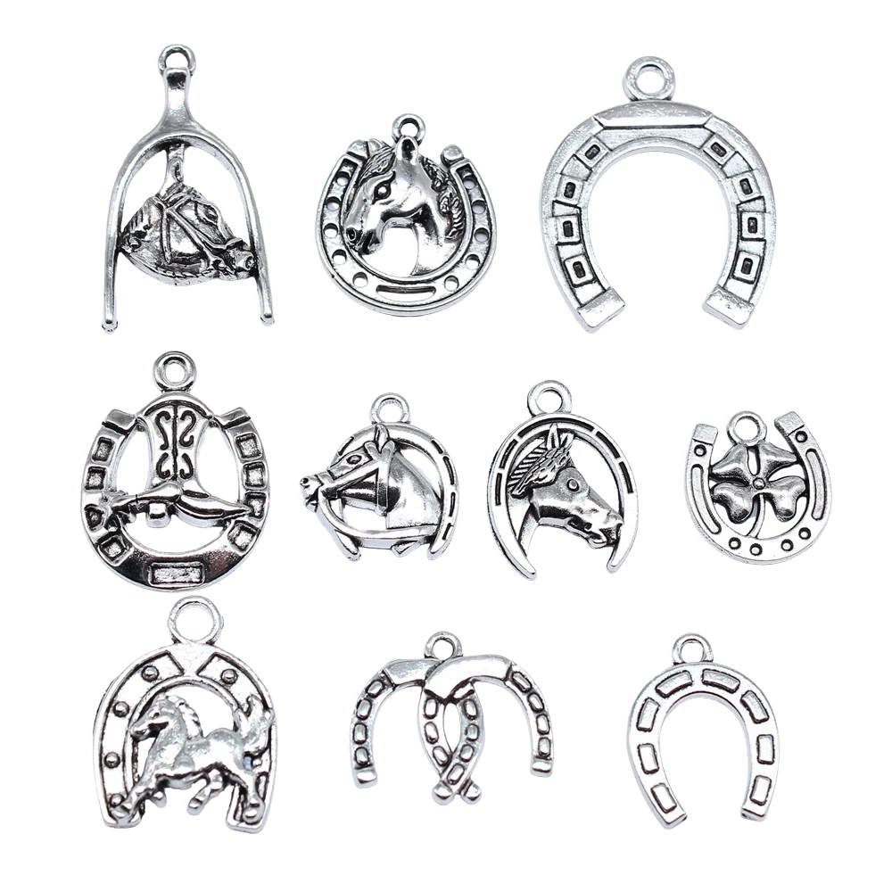 78 Pieces Western Cowboy Charms for Jewelry Making Western Horse Charms Cowboy Boot Charms Antique Silver Alloy Pendants Charms for Bracelet