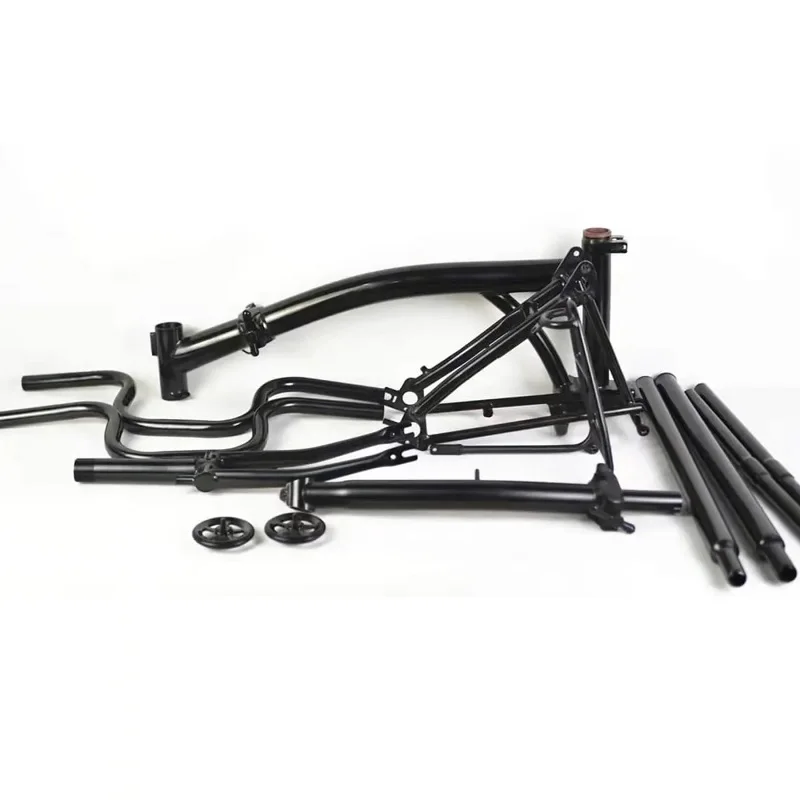 チタン三つ折り自転車フレームパーツ、折りたたみ自転車フォーク、リア