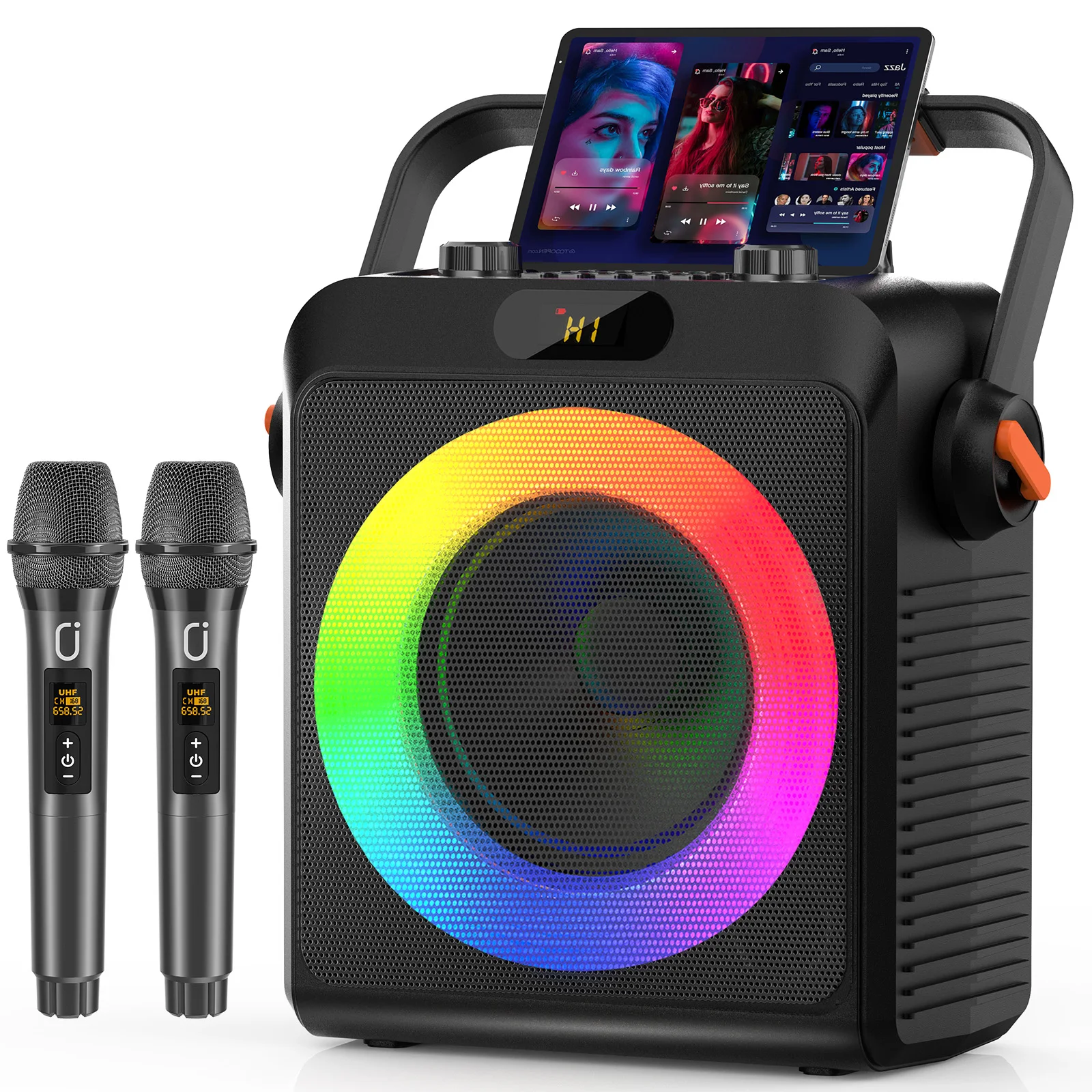 T19-T カラオケマシン ワイヤレスマイク2本付き 【公式通販】