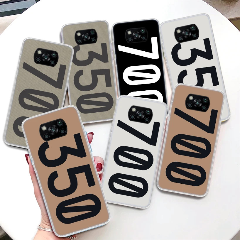 350 700 Yeezy-Design Custodia Per Telefono Coque Per Xiaomi Poco X3 Nfc X4 M3 M4 Pro M2 F3 F2 F1 Mi Note 10 A1 A2 A3 Lite Cc9E Soft Cover