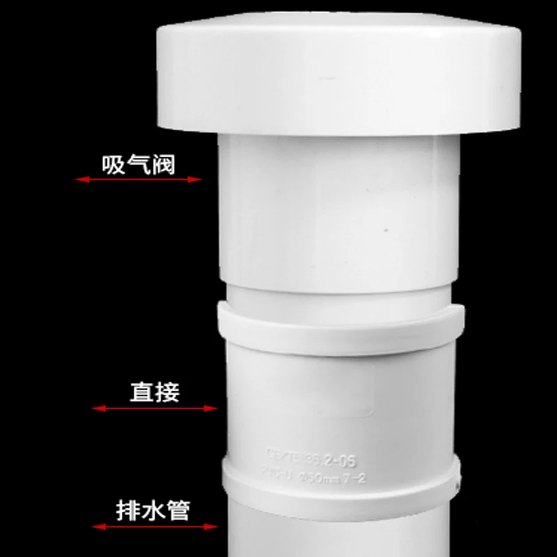 Ventilation Pipe Valve PVC Drainage Pipe Automatic Ventilation Suction Valve Anti Mouse Ventilation Valve 50/75/110/160mm Multifunctional Rain Cap