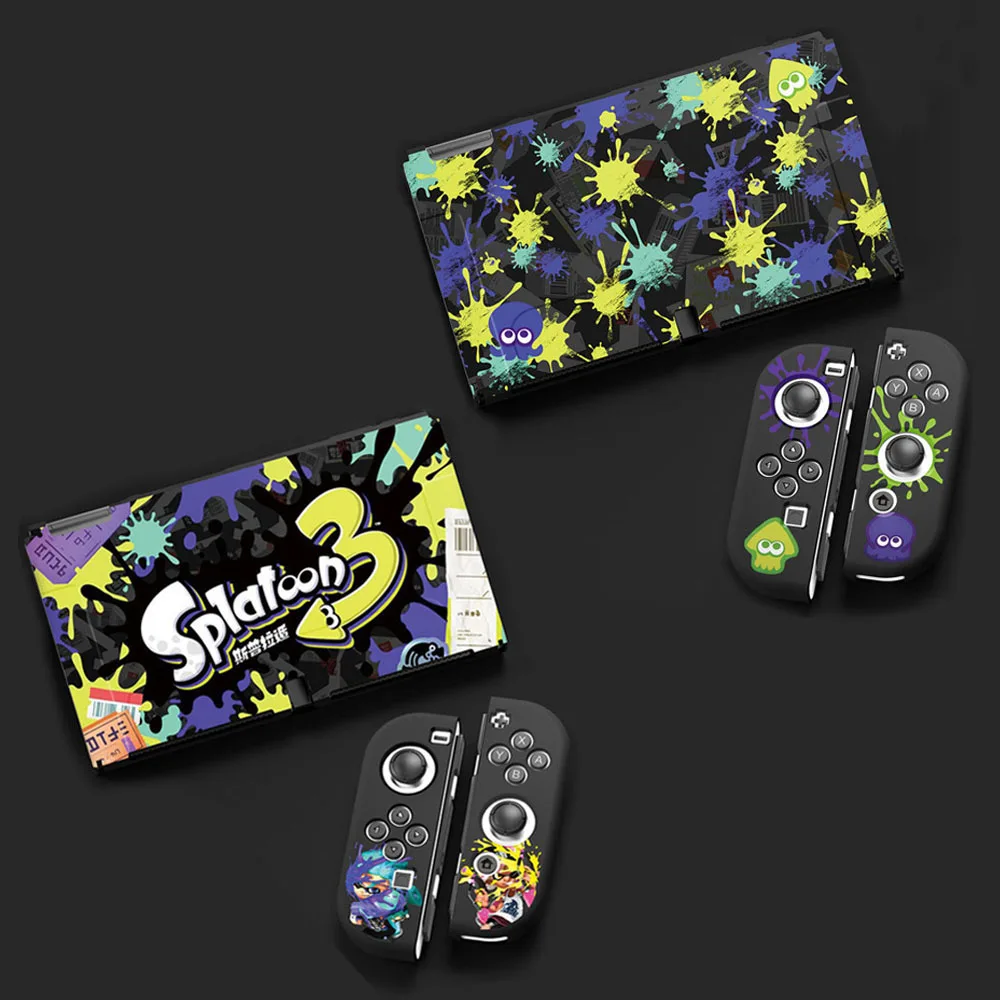 Custodia Protettiva Per Console In Pelle Con Cover Morbida In Tpu Opaco Per Nintendo Switch Oled Ns Joy-Con Controller Full Front Back Shell Protector