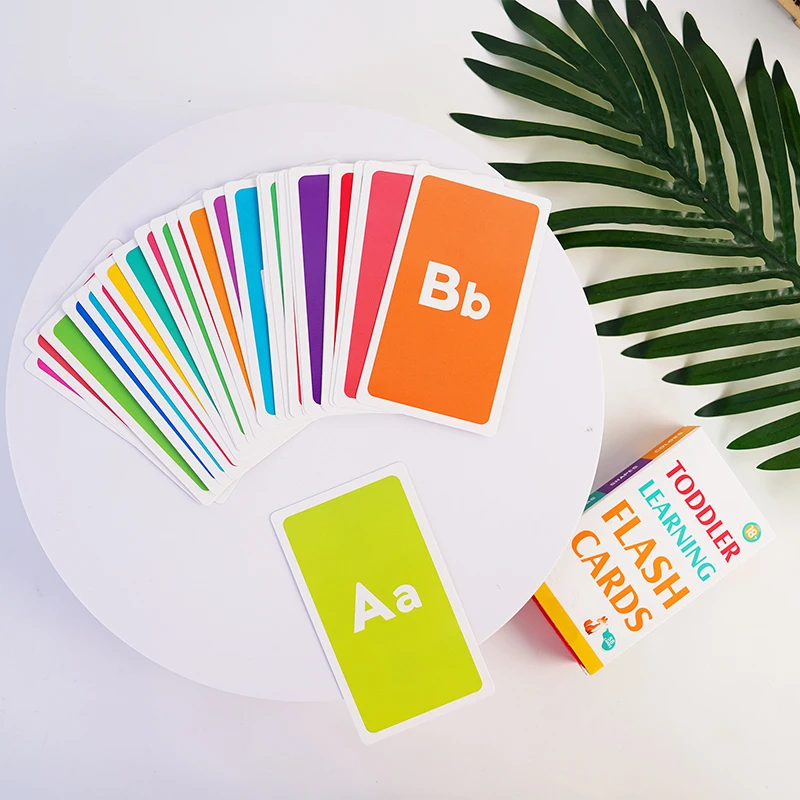 58PCS Baby Flash Cards Montessori Didactic Material Words Letter Number Learn Cards Color Shape Cognition Educational Parish Toy