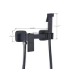 Matte Black Wall-Mounted Brass Bathroom Bidet Faucets High Pressure Sprayer Shower Tap Toilet Washer Hot and Cold Water Mixers 5