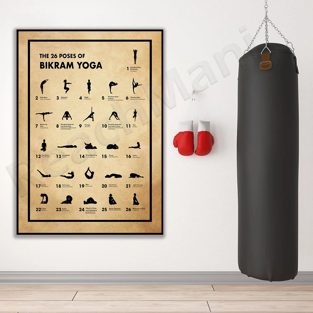 Bikram Yoga Poses Benefits, Bikram Yoga Poster