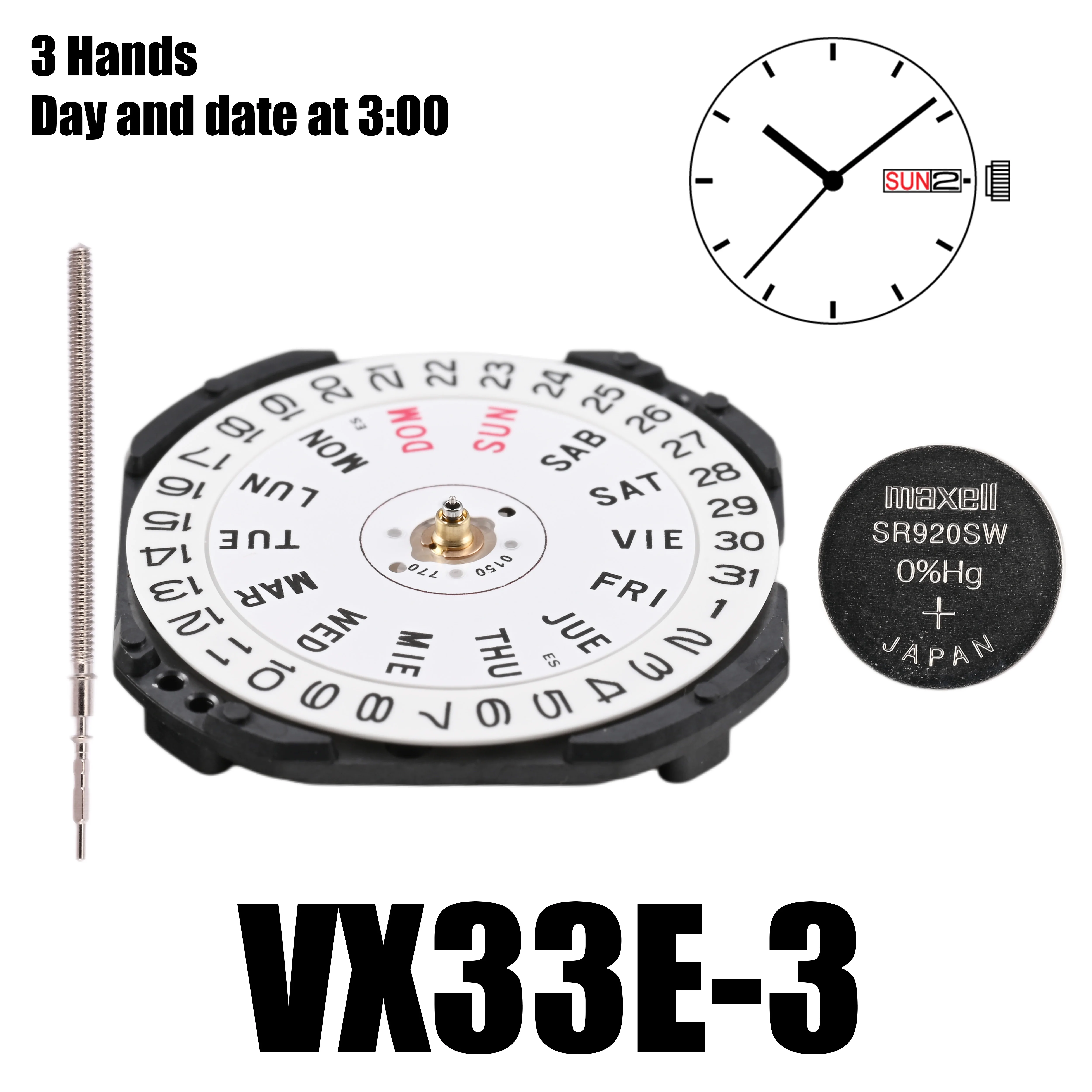 VX33 Movement Japan Genuine Epson VX33 Movement VX Calendar Series