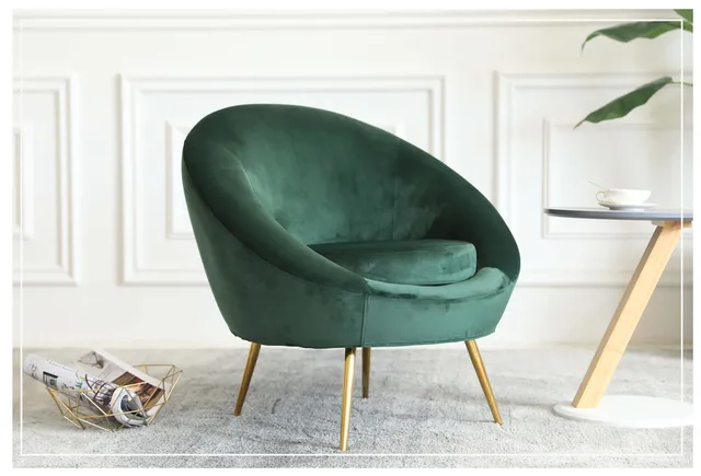Sedie per divani monoposto moderne trapuntate a bottone economiche design moderno  sedia per divano in velluto viola con schienale alto con gambe in metallo -  AliExpress