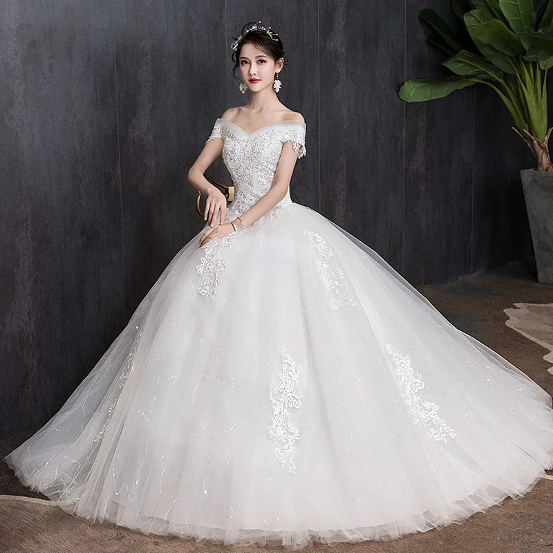 sweet-memory-boat-neck-abito-da-sposa-bianco-appliques-perle-pizzo-maglia-net-party-gown-lady-princess-fashion-bride-dresses