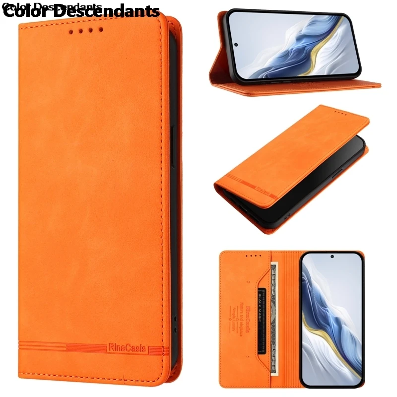 Luxury Leather Magnetic Wallet Case - Enhanced Protection