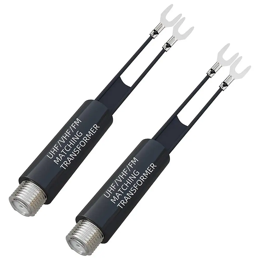 변압기 어댑터 UHF/VHF/FM/TV F 케이블 75-300 Ohm 발룬 안테나 매칭 변압기 어댑터 케이블 텔레비전 액세서리
