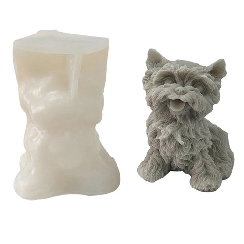 

Cartoon Little Dog Scented Candle Silicone Mold Epoxy Gypsum Handwork Soap Mold