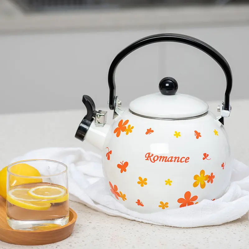 CuteCeramicKettlewithWhistleTeapotsToBoilWaterPortableKettle