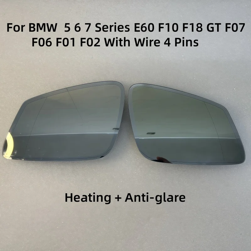 Spiegels Zijspiegelglas vervangen Voor Bmw F01 F F07 F10 F11 F18 F06 F12 Voor Achteruitkijkspiegel Side Wing Spiegel Glas Verwarmd Blauw Accessoires Auto Exterieur Onderdelen (Maat : A pair