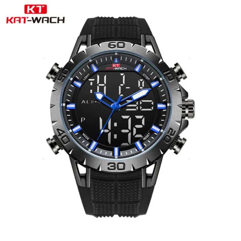 2022 KAT-Wash Quartz Resin Male Clock JPN Movement Sports Men Watches Top Brand Waterproof Military Wristwatch Mens Montre Homme 