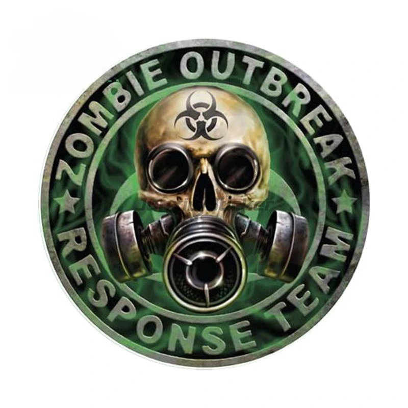 

Classic Design Outbreak Response Team Car Sticker Gas Mask Skull Decal JDM Car Styling Motorcycle Car Decoration