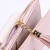 Cute Tassels Women Short Wallet PU Leather Card Bag Female Folding Purse Small Coin Purse Card Holder Clutch Credit Card Bag 5