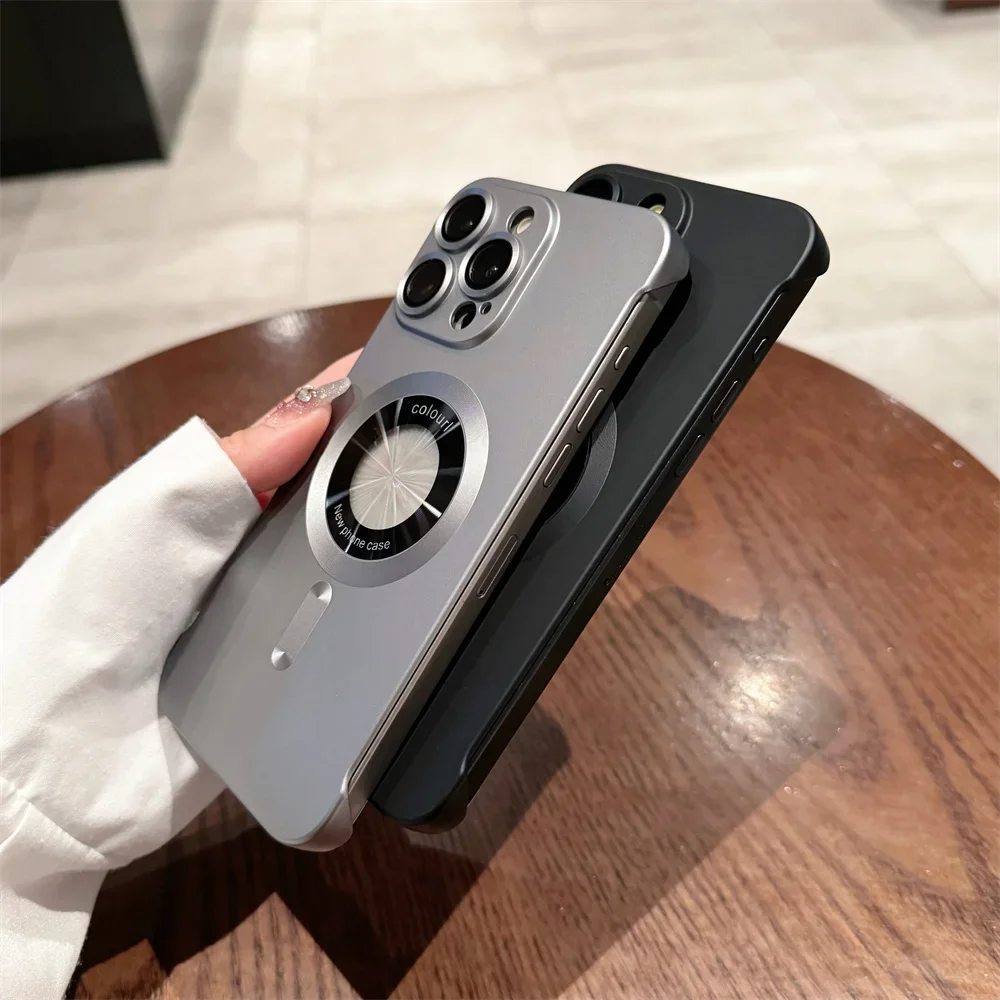 MagSafe Ultra Slim Frameless Matte Case with Camera Protector Cover