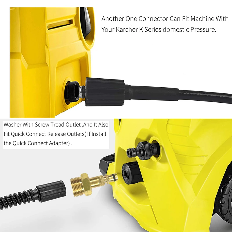 High Pressure Car Washer Hose Quick Connector Converter M22 Thread Sinks Converter for  Karcher Lavor Parkside pressure washer 6