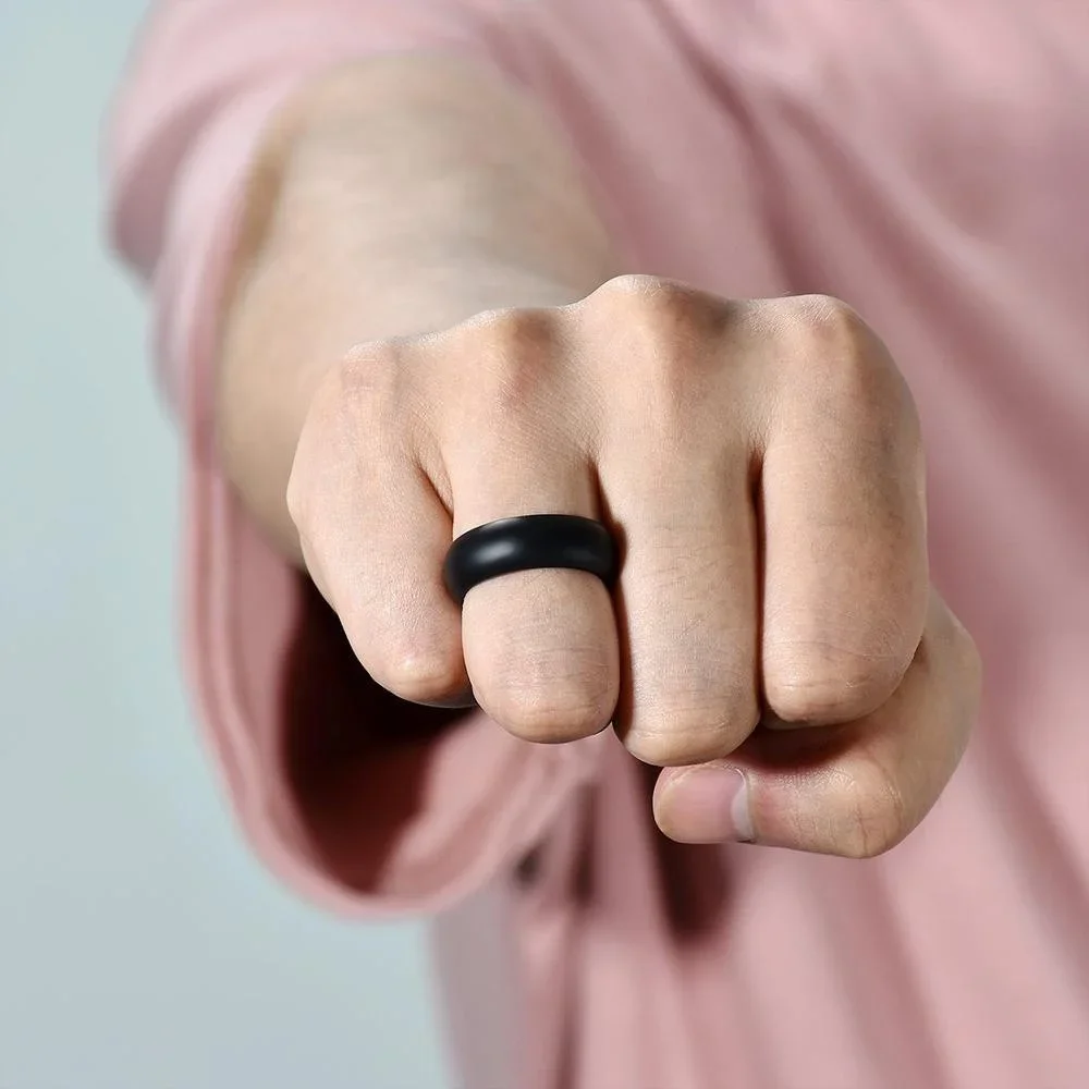 Unisex Rainbow Silicone Ring - Hypoallergenic & Flexible Antibacterial Sports Band