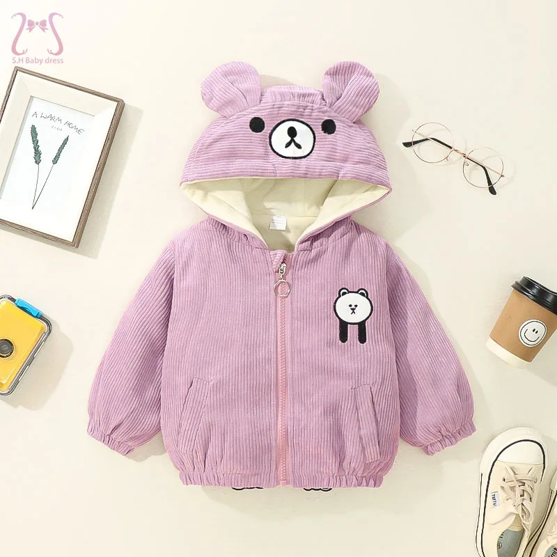 Winter Warm Children's Clothing Baby Girl Boy Bear Fleece Thick Jacket Unisex 0-4 Years Old Kids' Clothes NewBorn Infants Coat