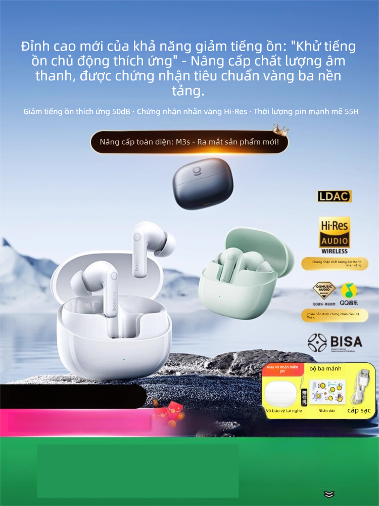 BASEUS | Tai Nghe Bluetooth Hủy Tiếng Ồn Sâu