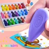 12/24 Colors/Set Drop Shape Crayons Non Dirty Hand Washable Safe Non-Toxic Pen for Kids Baby Toddler Gift Early Education Tools 2