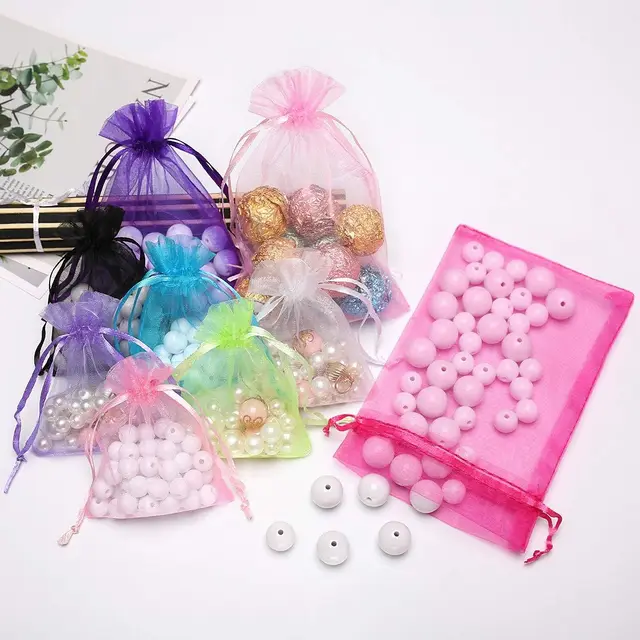 50 Sacchetti Regalo In Organza 7x9 Cm - Per Matrimoni, Bomboniere E Gioielli - Foto 7