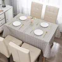 PEVA Checkered Printed Household Waterproof Oil-proof Dining Table Cloth Table Cover For Party Hotel Dining Hall Decoration Z2D5 3