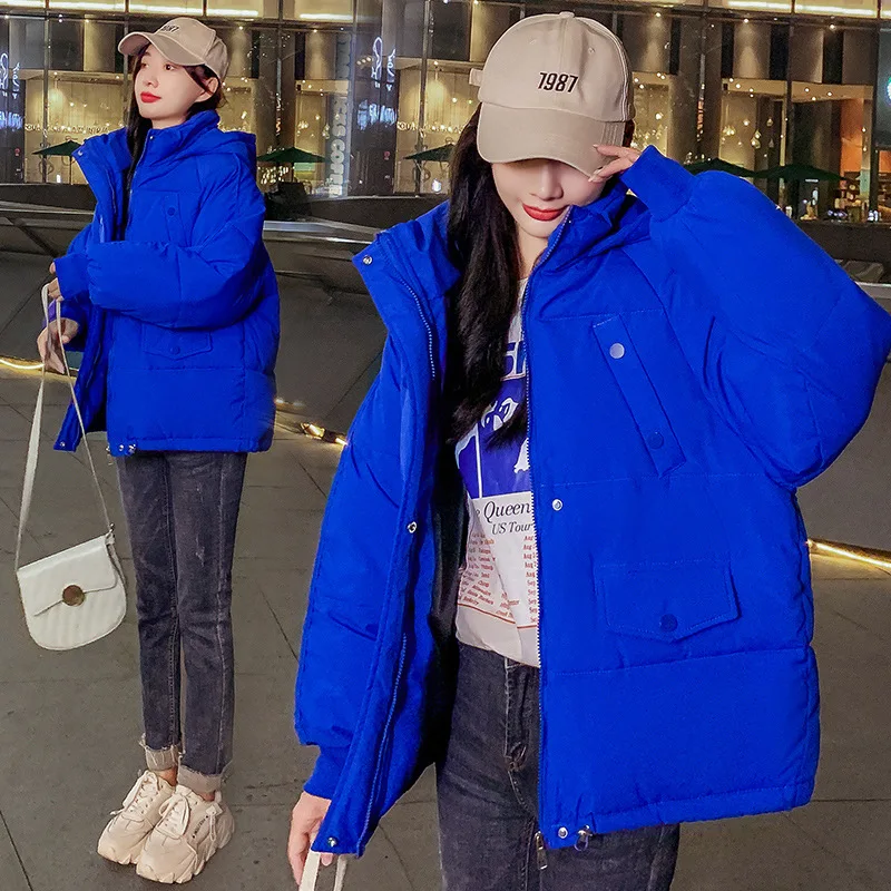 

2023 New Down Cotton Coat Womens Hooded Outwear Winter Jacket Parka Student Cotton-padded Coats Woman Thicken Warm Parkas Jacket